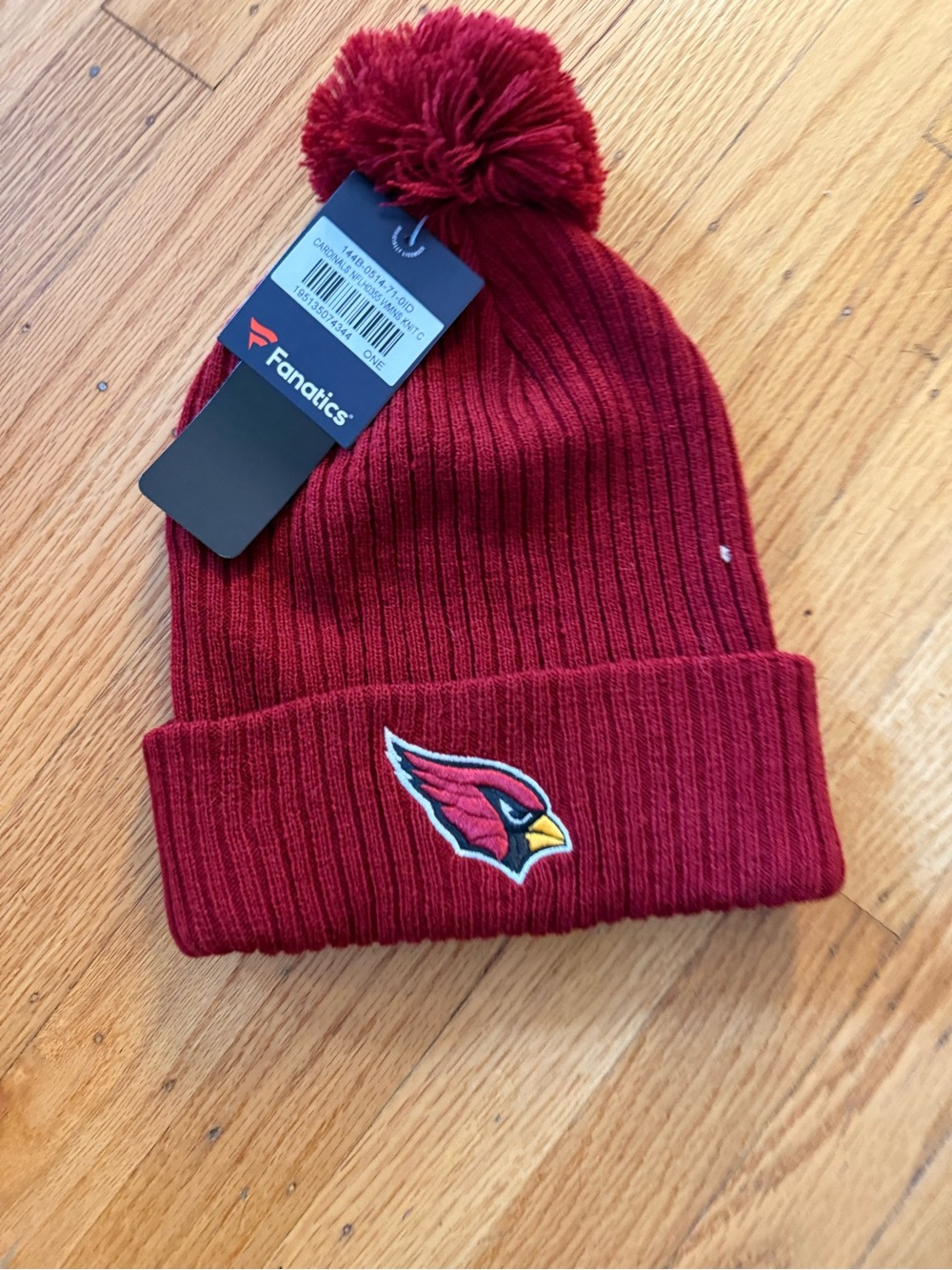 Fanatics Women’s Arizona Cardinals Pom Cuff Beanie - Maroon/Gold/White